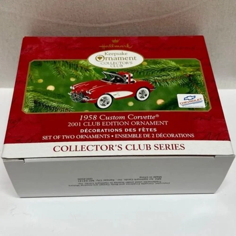 Vintage Christmas Ornament 1958 Custom Corvette Collector Club Edition Car‎ 2001